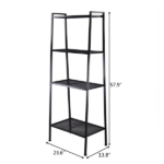 Widen 4 Tiers Bookshelf Black - Image 5