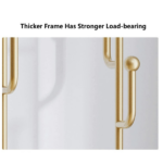 Clothing Rack, Golden Metal Freestanding Heavy Duty Clothes Rack with Marble Base, Multipurpose Garment Hanger for Bedroom, Hat, Scarf, Jacket - Image 3