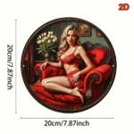 CIFbuy Vintage Red Woman Silhouette Aluminum Tin Metal Sign 8x8 Inch Retro Wall Decor Classic Artwork Home Kitchen Bar Cafe Hanging Dec TikTok, TikTok, Dec Self-pickup Logiopics - Image 7