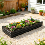 95" x 36" x 12" Black Galvanized Raised Garden Bed – Easy Assembly Planter for Growing Flowers, Herbs, Succulents Black - Image 5
