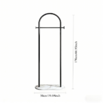 Clothing Rack, Golden Metal Freestanding Heavy Duty Clothes Rack with Marble Base, Multipurpose Garment Hanger for Bedroom, Hat, Scarf, Jacket - Image 3