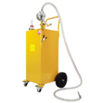 30 Gallon Gas Caddy Tank Storage Drum Gasoline Diesel Fuel Transfer with universal wheel Bright Yellow JGC30 RAL1003 - Image 11