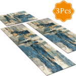 Three-piece kitchen rug set, non-slip and washable, abstract pattern kitchen hallway rug, soft and comfortable, suitable for sinks, floors, entrances, hallways and bathrooms. - Image 5