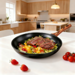 17-Piece Aluminum Cookware Set, Black Non-Stick Pots and Pans Set with Assembled Handles - 5 Pots & 2 Lids, Compatible with Induction, Gas, Electric Stoves, Perfect for Home Kitchen Use​ - Image 6