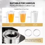 Cup Sealing Machine, Full Automatic Cup Sealer Machine 88/89/90/95mm, Electric Boba Cup Sealing Machine 500-600 Cups/H with LCD Control Panel for Bubble Milk Tea - Image 3