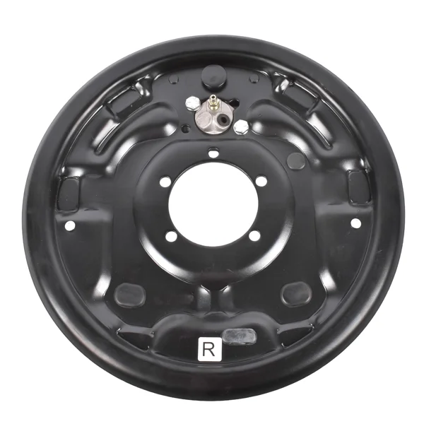 Passenger Side 12" Hydraulic Brake Backing Plate Compatible with 7,000 lb Trailer Axles Mounts to 5-Bolt Brake Flange BPH-7000-RH