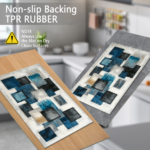Three-piece kitchen rug set, non-slip and washable, abstract pattern kitchen hallway rug, soft and comfortable, suitable for sinks, floors, entrances, hallways and bathrooms. - Image 4