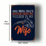 CIFbuy 1pc Funny Welding Metal Sign 8x12 Inch, Humorous Welder Gift Wall Decor, Iron Plate Sign For Home Office Gym, 2D Flat Wall-Mount TikTok, TikTok, Iron Plate Sign For Home Office Gym Self-pickup Logiopics - Image 2
