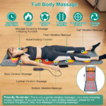 Full Body Massage Mat with Neck Kneading Massager - 10 Targeted Points + 3-Level Lumbar Heating, 9 Vibration Modes/9 Speeds, 20-Node Neck Massage (Heating + 3 Modes), 10-30min Smart Timer, Anti-Slip B - Image 8