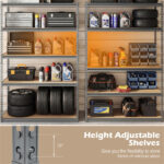 5-Tier Heavy Duty Garage Shelving Unit, 2200 LBS Total Load Capacity Boltless Storage Rack - Image 4