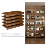 (24 INCH) 5 Pcs Wire Shelf Covers, Foamed PVC Wire Rack Covers for Removable Closet (Not Wood), Pantry Shelves for Cabinet Bathroom Kitchen Shelving Decoration ( WALNUT Color ) - Image 5