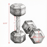 Hex Rubber Dumbbell Set – No-Roll Hexagonal End Construction for Strength Training - Image 3