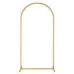 100*200cm For Wedding, Iron, Arc Roof, Door Frame Shape, Water Bag With Floor Nails, Iron Arch, Golden Yellow