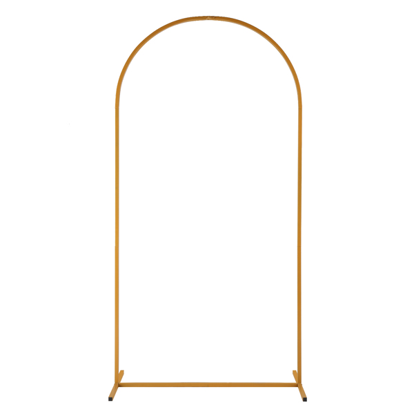 100*200cm For Wedding, Iron, Arc Roof, Door Frame Shape, Water Bag With Floor Nails, Iron Arch, Golden Yellow