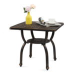 Replace 59374361 76*50*70.5cm Liftable Garden Plastic Table White - Image 59