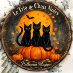 CIFbuy 1pc 2D Flat Round Sign 8x8 Inch, "" Flat Round Sign 8x8 Inch, Sign 8x8 Inch, Three Black Cats Vintage Plaque TikTok, TikTok, teemu Self-pickup Logiaqics - Image 3