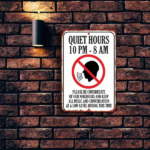 CIFbuy 1pc Quiet Time Sign 10 PM To 8 AM, 2D Flat Metal Silent Reminder Plaque, Decorative Wall Art For Bedroom, Bar, Garage, Garden & TikTok, TikTok, Decorative Wall Art For Bedroom, Bar, Garage Self-pickup Logiopics - Image 5