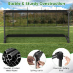 47" Portable Folding Soccer Goal (Size M, Black) - Heavy-Duty Metal Frame, Tear-Resistant PE Net - Image 10