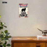 CIFbuy 1PC Vintage Metal Sign Plasma Cats Guarding Plants" Waterproof Rustproof Wall Decor For Bedroom Bar, Bedroom Bar, Retro Funny Tin Plaque Home Guarding PikTok, Guarding PikTok, t Self-pickup Logiopics - Image 4