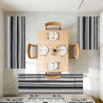 Three-piece kitchen rug set, non-slip and washable, abstract pattern kitchen hallway rug, soft and comfortable, suitable for sinks, floors, entrances, hallways and bathrooms. - Image 12