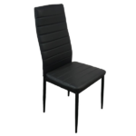 4pcs Elegant Assembled Stripping Texture High Backrest Dining Chairs Black Replace encoding 13028198-18410366 - Image 6