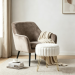 Faux Fur Storage Ottoman – Vanity Stool with Metal Legs & Anti-Slip Feet Footstool for Bedroom - Image 6
