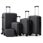 Non-TSA customs lock 5-in-1 PP trolley case, 12in, 16in, 20in, 24in, 28in, PP, dark gray - Image 17