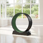 80*34*86CM Black PP track connector assembly, round shape with green carpet + 1 cat teaser stick, 15kg cat treadmill - Image 3