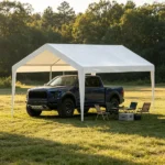 10 x 20 ft Carport Replacement Canopy Cover, Heavy-Duty Waterproof Garage Top Tarp with Ball Bungees (Frame Not Included)
