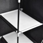 71" Portable Closet Wardrobe Clothes Rack Storage Organizer with Shelf Black - Image 6