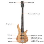 [Do Not Sell on Amazon] GIB Electric 5 String Bass Guitar Full Size Bag Strap Pick Connector Wrench Tool Burlywood - Image 15
