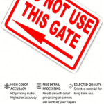 CIFbuy 1pc Do Not Use This Gate Metal Tin Sign, Sign, Safety Caution Rules Regulations Sign With Optional Directional Arrow, With Optional Directional Arrow, Unframed 8x12in This Gate MetikTok, This Gate MetikTok, Optional Directional Arrow Self-utckup Logiopin - Image 3