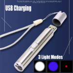 3 in1 1mw USB Rechargeable Pet Toy Pen Flashlight Red laser Beam UV Light 3-Modes Lamp (US Logistics For USPS/DHL/Fedex/UPS. No designated logistics accepted TK/TMEU only For self-pickup - Image 6