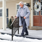 [Same Code 89100953]Matte Black Outdoor 2-Step Iron Handrail - Image 15
