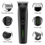 Beard Trimmer, 3 in 1 Hair Clippers and Mens Grooming Kit, Face, Nose, Ear Hair Trimmer - Black - Image 3
