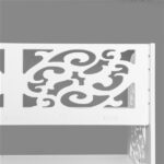 Wood-plastic Board Six Tiers Carved Shoe Rack White B - Image 7