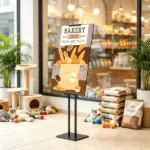 Heavy Duty Double-Sided Poster Stand, Adjustable Floor Sign Holder up to 75" for Foam Board & Banners