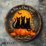 CIFbuy 1pc 2D Flat Round Sign 8x8 Inch, "" Flat Round Sign 8x8 Inch, Sign 8x8 Inch, Three Black Cats Vintage Plaque TikTok, TikTok, teemu Self-pickup Logiaqics - Image 6