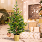 2 Pack 4 FT Dual Tone Artificial Christmas Tree with Pot Stand, Potted Xmas Pine Tree with 119 Branch Tips for Holiday Party Office Home, Green - Image 10