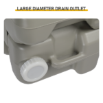 20L Portable Removable Flush Toilet with Double Outlet Same as 44809271 - Image 5