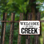 CIFbuy Vintage Welcome To The Creek Metal Sign, 8x12 Inch Rustic Iron Wall Art, Distressed Finish Waterproof Decor Plaque For Home TikTok, TikTok, e Self-pickup Logiopics - Image 4