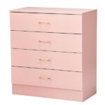 Nail polish powder textured surface, particleboard with melamine veneer, 66*33*73mm, four-drawer cabinet, faux rose gold handles - Image 10
