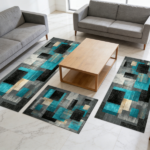 Three-piece kitchen rug set, non-slip and washable, abstract pattern kitchen hallway rug, soft and comfortable, suitable for sinks, floors, entrances, hallways and bathrooms. - Image 11