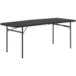 6 Foot Bi-Fold Plastic Folding Table, Black (Shipment from Walmart)