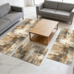 Three-piece kitchen rug set, non-slip and washable, abstract pattern kitchen hallway rug, soft and comfortable, suitable for sinks, floors, entrances, hallways and bathrooms. - Image 9