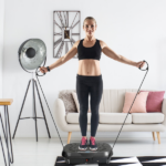 Vibration Plate Exercise Machine with 120 Speed Levels & 2 Resistance Bands, 331Lbs Load Capacity Whole Body Workout Machine USB Music Player for Home Weight Loss & Muscle Toning - Image 10