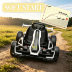 White 24V Electric Drift Go Kart, 7.5 MPH Max Speed, Adjustable Seat for Growing Kids, Slow Start for Smooth & Safe Rides - Image 5