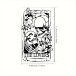 CIFbuy Gothic Aluminum Skeleton Lovers Tarot Wall Art Dark Themed Home Decor Holiday Gift(TikTok, temu pick-up service) - Image 3