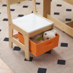 Children's Wooden Table And Chair Set With Two Storage Bags (One Table And Two Chairs) - Image 41