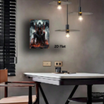 CIFbuy 1pc Dark Angel Metal Sign, 2D Flat Fire Of Hell Painting Wall Art, Durable Decor Plaque For Bar Bedroom Restaurant Kitchen Home TikTok, TikTok, Self-pickup Logiopics - Image 4